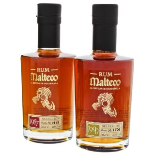 Malteco Rum Seleccion 1987+1990 2x 0,2l Geschenkset