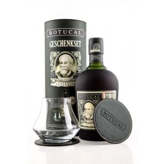 Botucal Rum Reserva Exclusiva mit Glas und 2 Lederuntersetzer