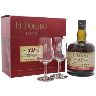 El Dorado 12 Years GB mit 2 Gläsern