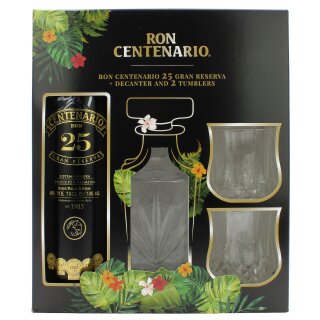 Centenario Rum Gran Reserva 25 Años mit Dekanter