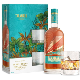 Takamaka Bay Rum Zepis Kreol - St. André + 2 Gläser